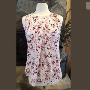 DKNYC Blouse Size S Multicolor Pink Floral